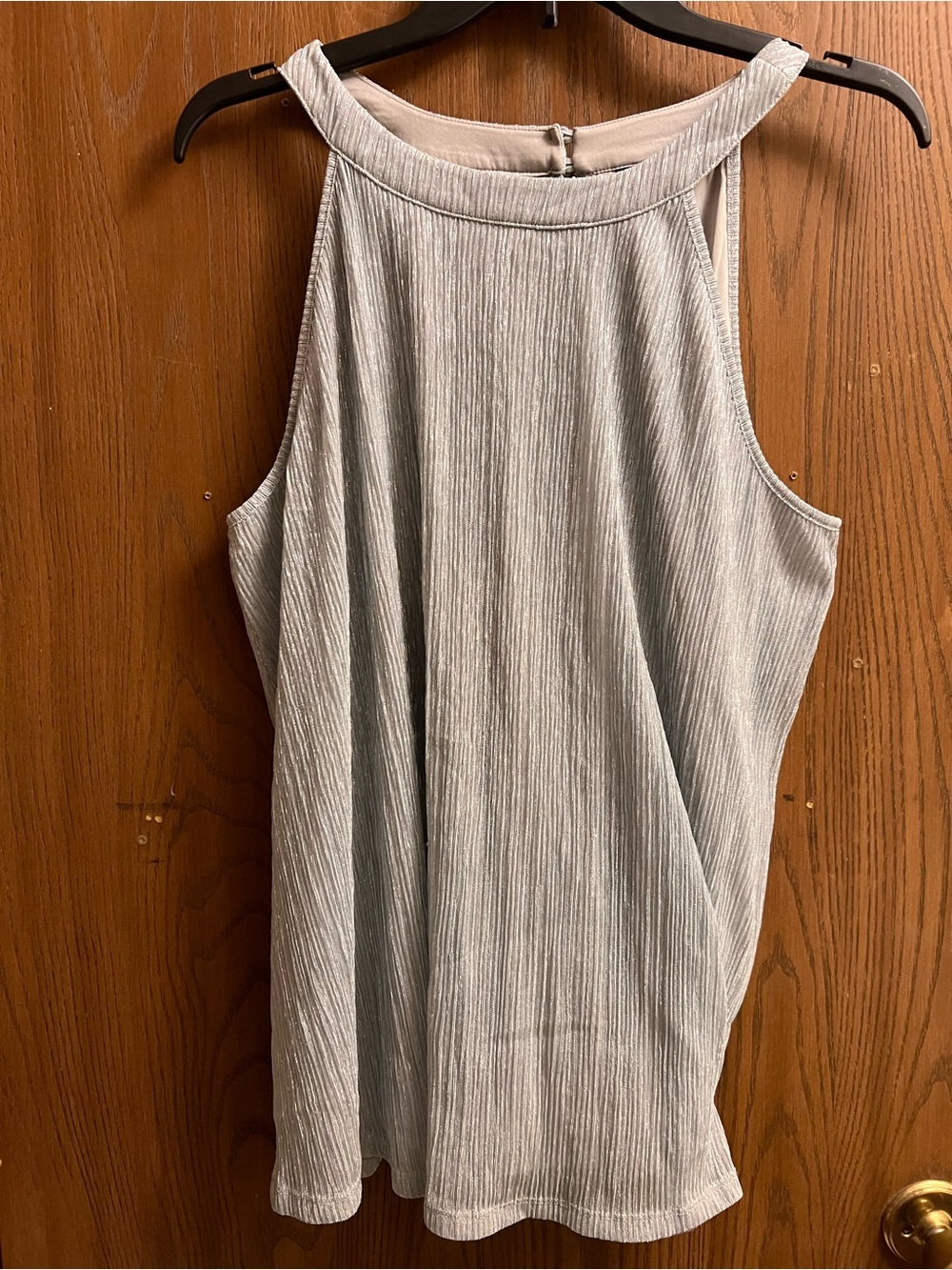 torrid Light Gray Ribbed High-Neck Tank Top